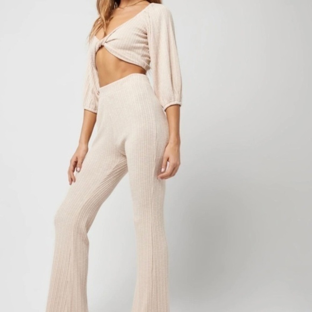 L * Space jasper pant new with tags mauve wide leg pants small